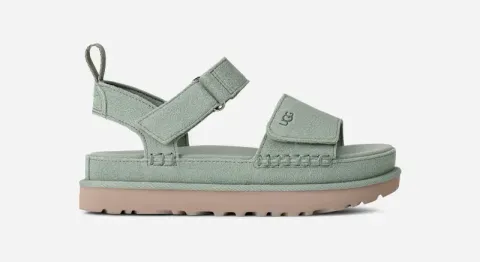 Goldenstar Sandal for Women, Suede/Polyester