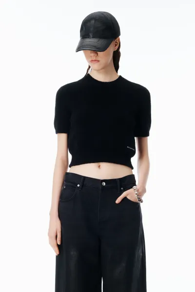 Short Sleeve Crewneck Tee Cropped