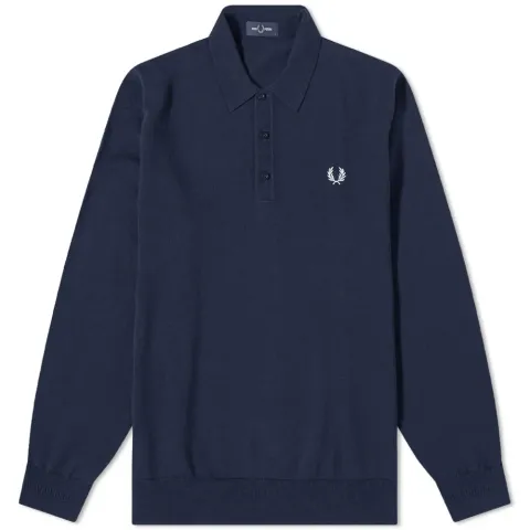 Long Sleeve Knit Polo