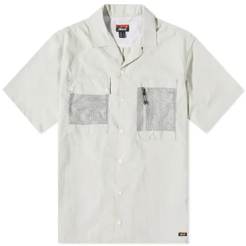 Nylon Tusser Open Collar Shirt