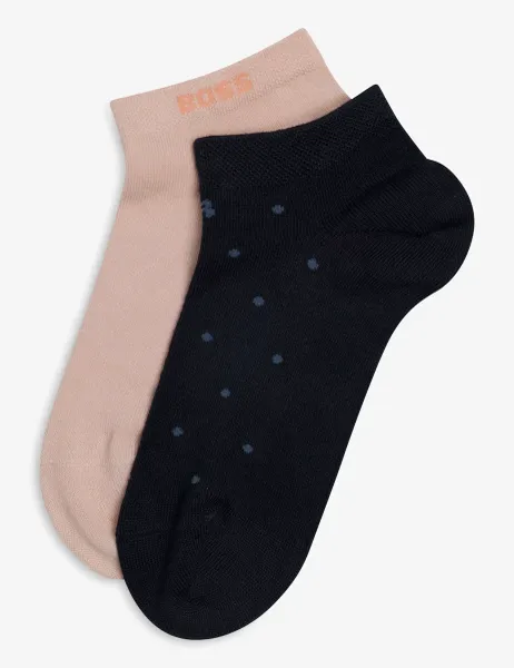 Boss 2 Pack Ankle High Socks Blue