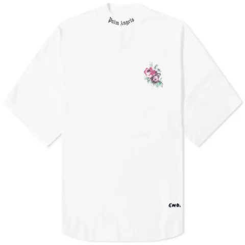 END. x Palm Angels Big Rose Classic Logo Over Tee