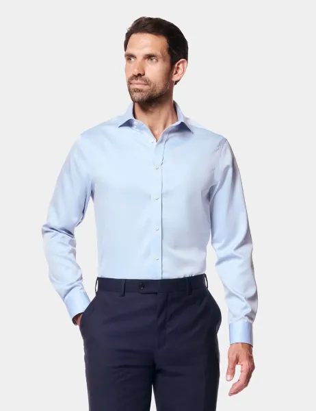 Hawes & Curtis Slim Fit Non Iron Pure Cotton Twill Shirt