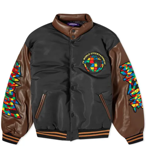 Gum Stamp Varsity Puffer Jacket