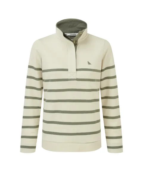 Schöffel Country Sandown Sweatshirt - Pale Stone/Agave Green Stripe