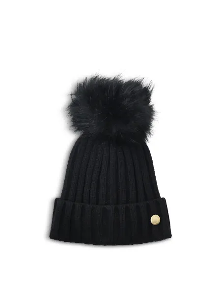 BARBOUR Conway Faux Fur Trim Beanie