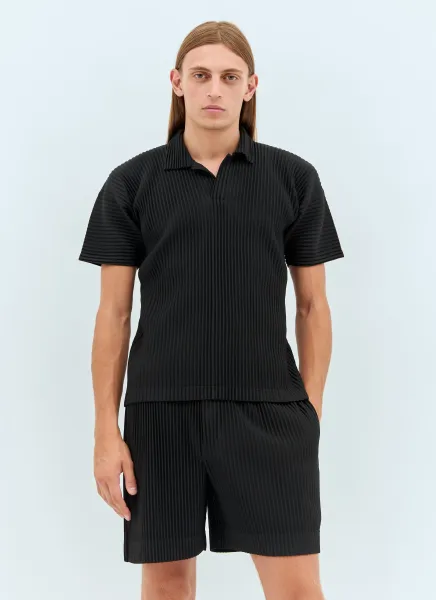 Pleated Polo Top