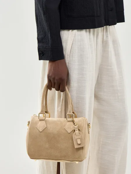 Bauletto Novo Small Suede Tote Bag