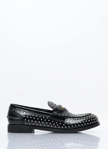 Studded Leather Loafers