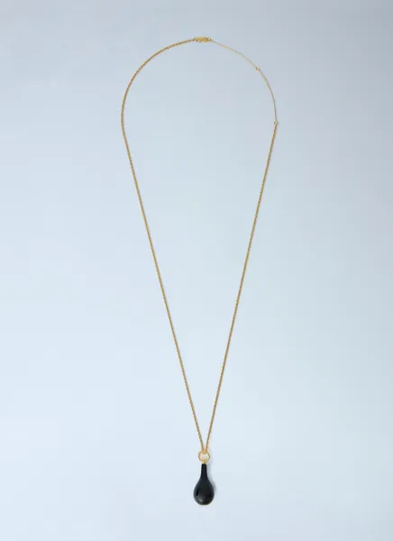 Medium Onyx Drop Necklace