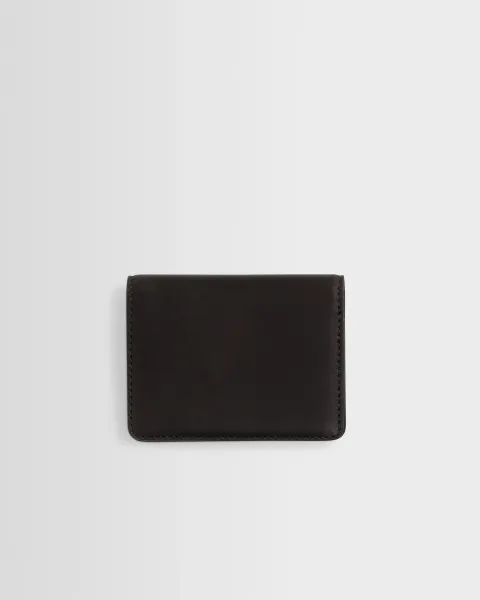 Forbe - Dark Brown Retro Grain Leather Cardholder