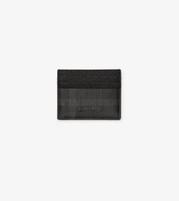 City Check Card Case in Iron grey - Men, Cotton, Technical
