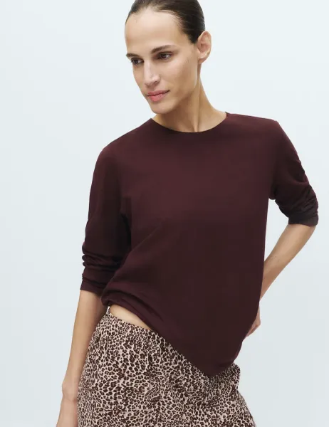 Marks & Spencer Pure Cotton Printed Pyjama Set Brown Mix