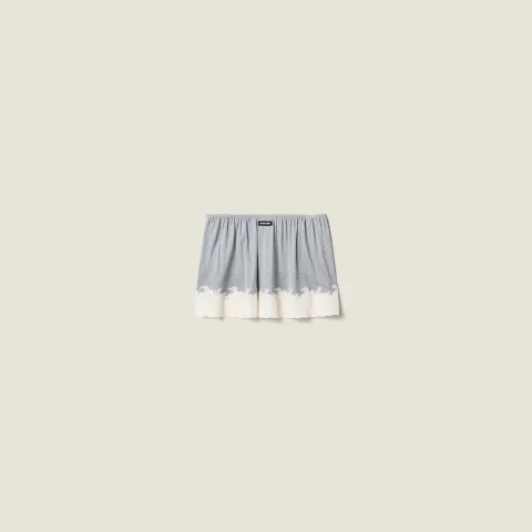 Silk jersey skirt