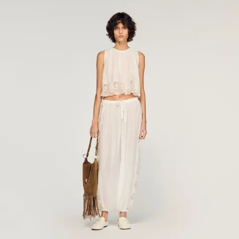Crepon crop top