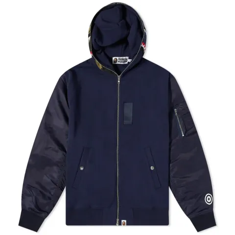 Military Shark Relaxed Fit Full Zip Hoodie