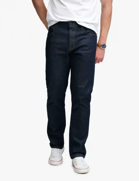 Superdry & Co Slim Straight Fit 5 Pocket Jeans Dark Blue