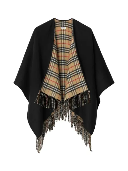 Women Woo Cape Reversible Black