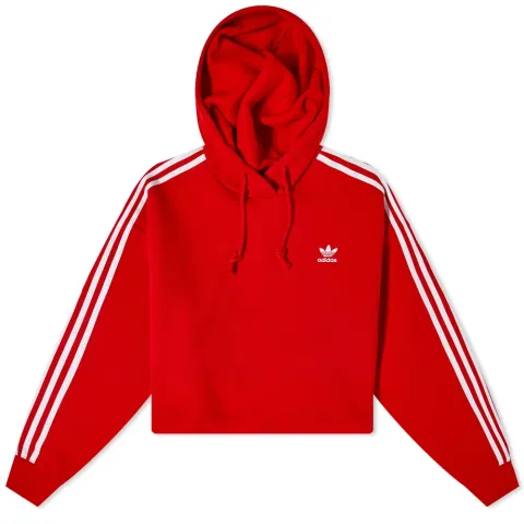 3 Stripe Cropped Hoodie
