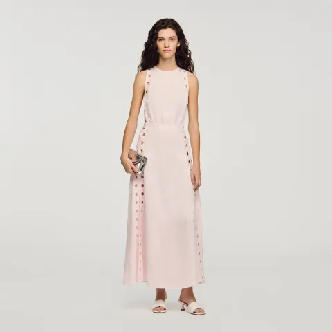 Flower jacquard maxi dress