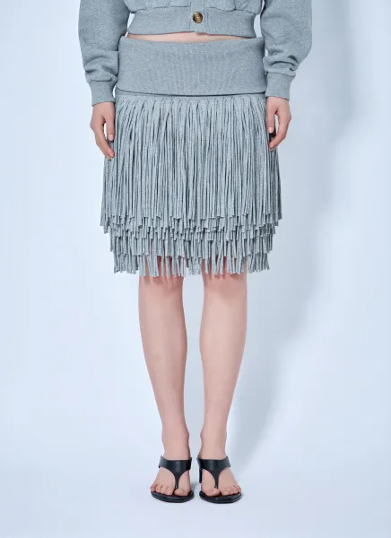 Fringe Knit Skirt
