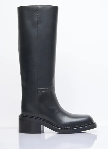 Leather Knee-High Boots