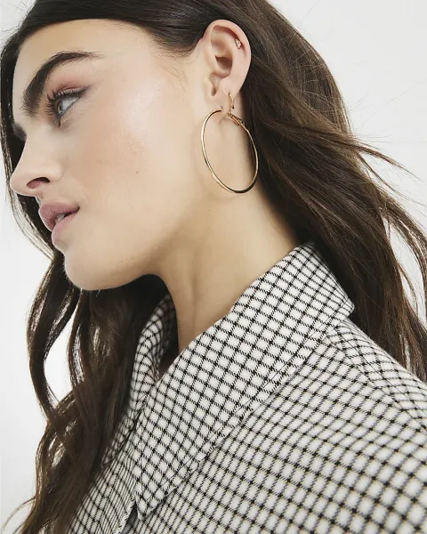 River Island Pack Of 3 Mixed Hoop Earrings