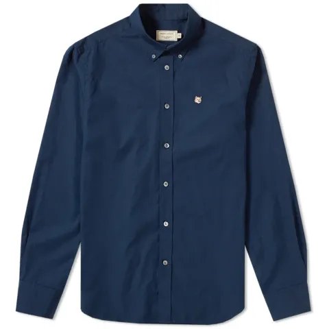 Maison Kitsuné Button Down Fox Head Poplin Shirt
