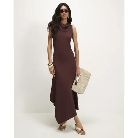 River Island Textured Sleeveless Midi Dress