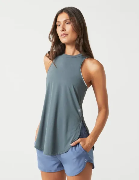 Lilybod Zela Breathable Mesh Racerback Vest Top Medium Green