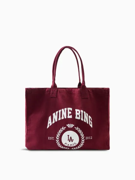 Anine Bing Leo Canvas Tote Bag