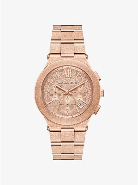 Oversized Billie Frosted Rose Gold-Tone Watch