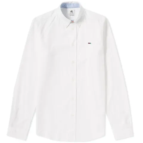Tailored Fit Red Button Oxford Shirt