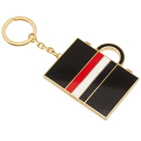 Stripe Attache Case Keyring