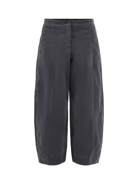 Oska Cotton Velvet O-Shaped Trousers - Graphite
