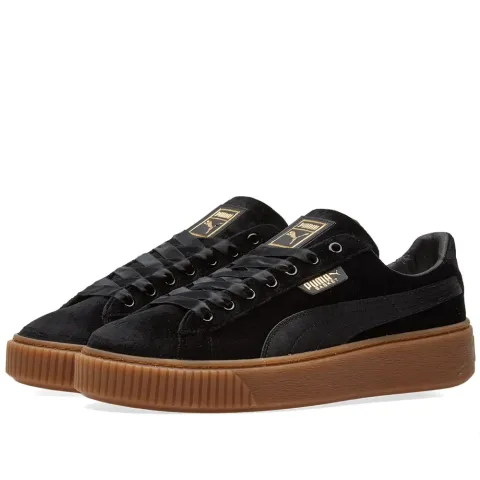 Women's Basket Platform Velour & Suede
