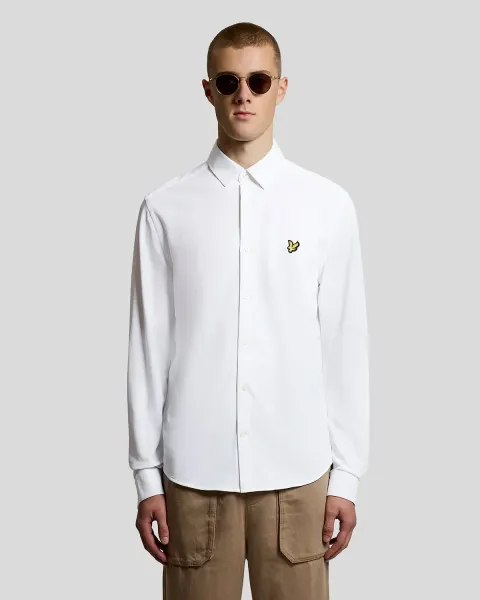 Lyle & Scott Cotton Oxford Jersey Shirt