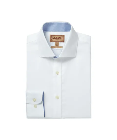 Schöffel Country Greenwich Tailored Shirt - White Diagonal
