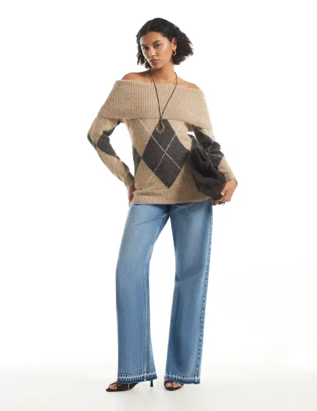 River Island Argyle Bardot Jumper