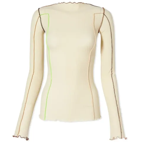 Long Sleeve Omato Colourful Trim Top