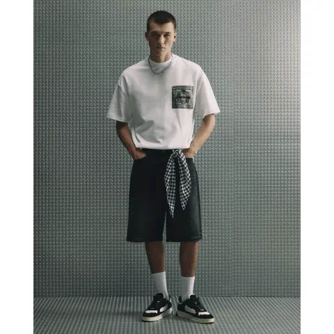 River Island Oversized Tapestry Patch T-Shirt