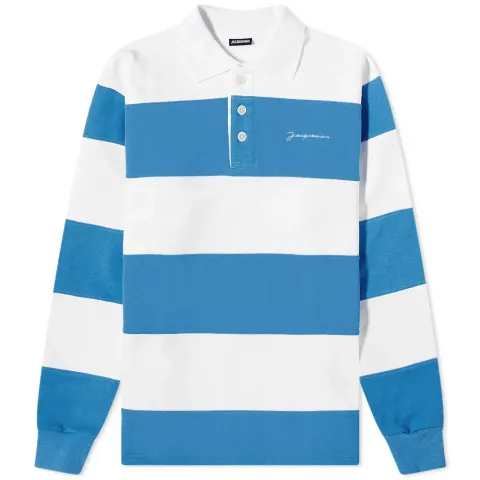 Long Sleeve Bold Stripe Polo