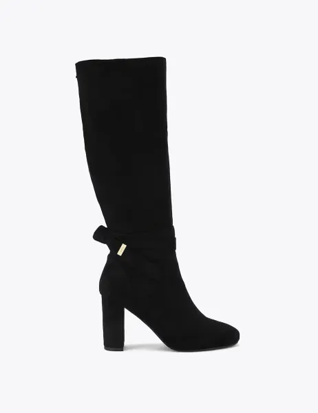 Carvela Block Heel Knee High Boots Black