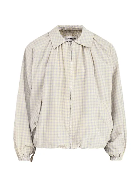 Lailah Lightweight Gingham Bomber Jacket