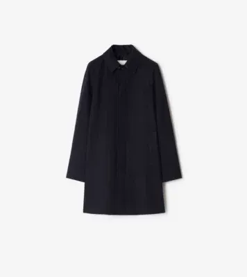 Mid-length Cashmere Car Coat in Navy