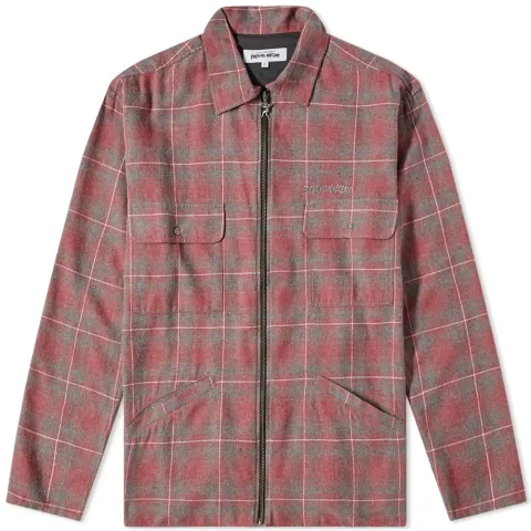 Full Zip Flannel Shirt Jacket