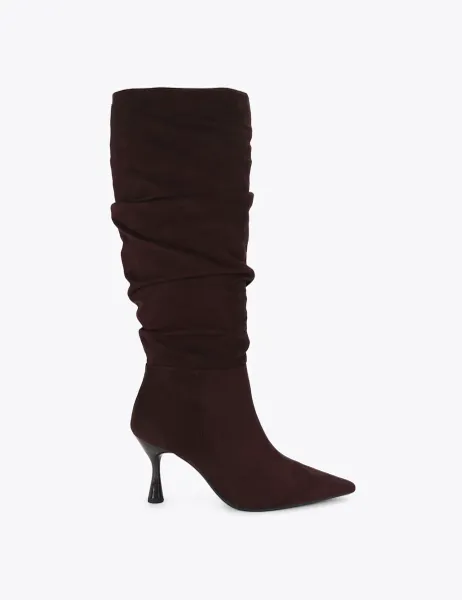 Kurt Geiger Suede Pointed Knee High Boots Brown