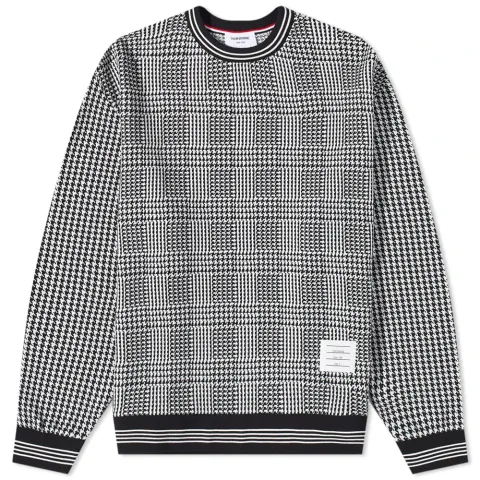 Prince of Wales Check Crew Sweat