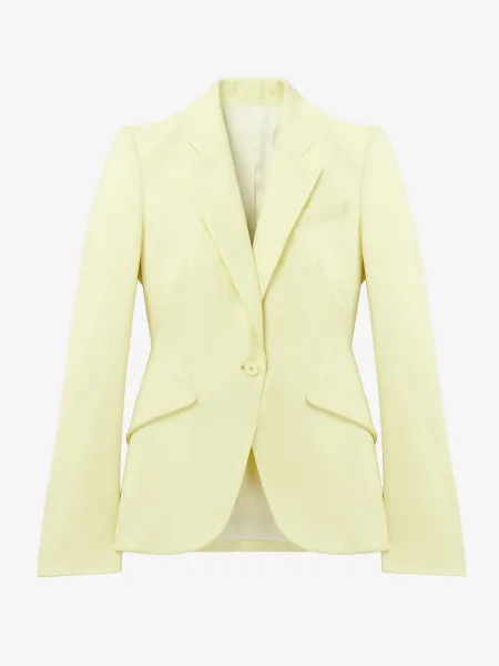 Wool Gabardine Single-breasted Jacket