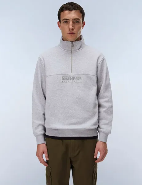 Box Logo Relaxed Fit Half Zip Sweatshirt